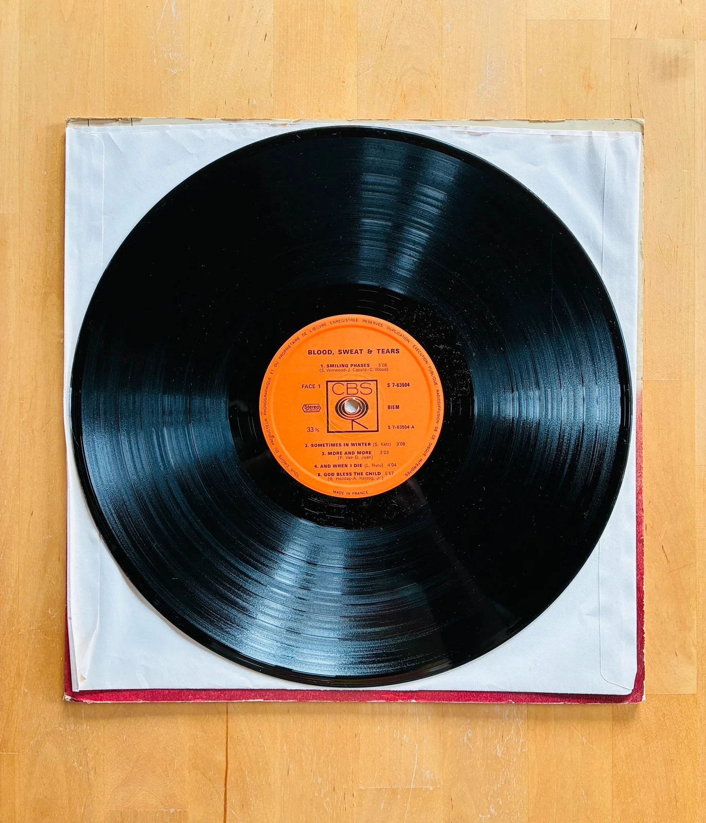 Disco de vinilo 33T Gatefold Blood, Sweat and Tears. – photo 4